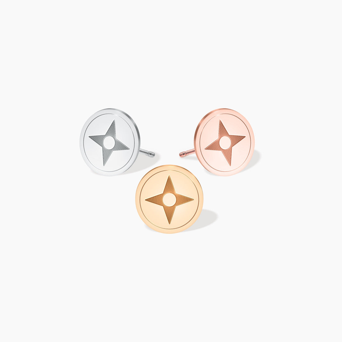 North Star Charm Stud Earrings
