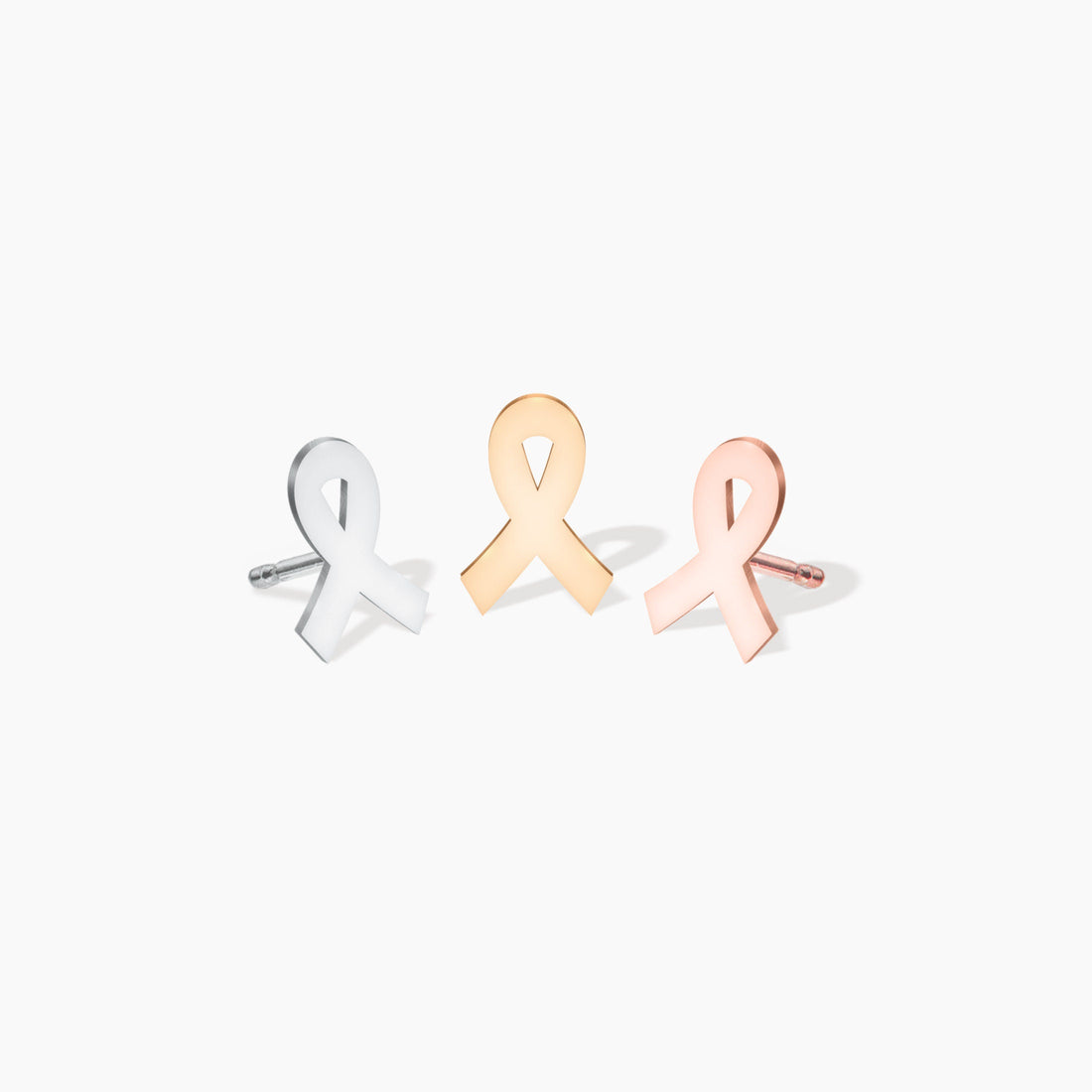 Cancer Awareness Ribbon Stud Earrings