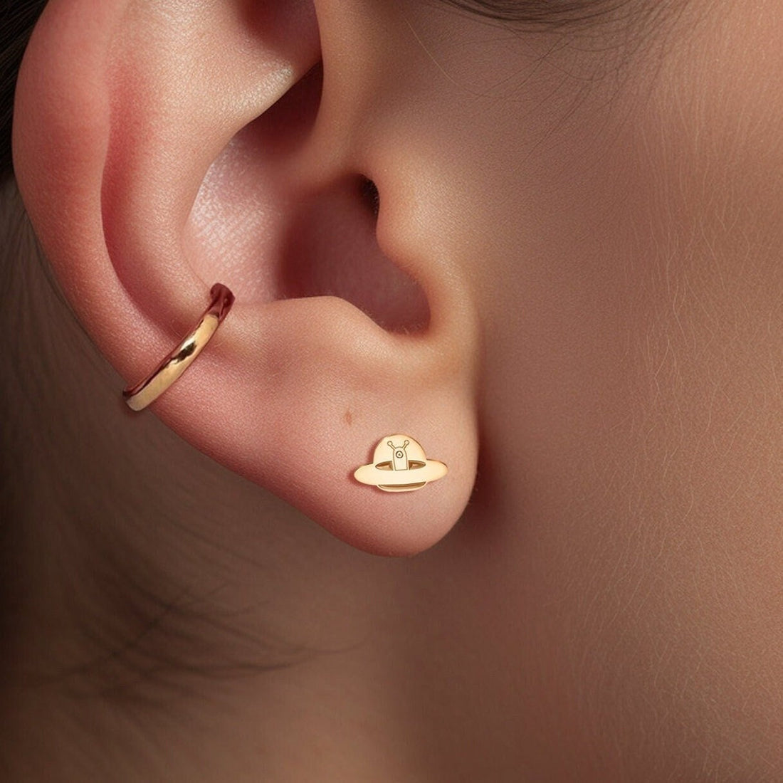 Alien UFO Spaceship Earrings