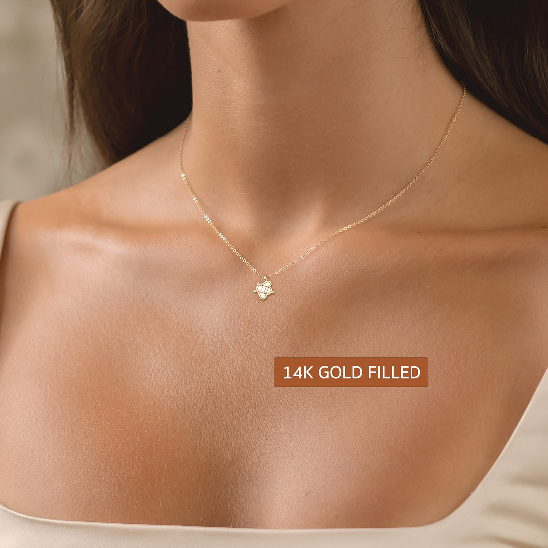 Gold Bee Necklace