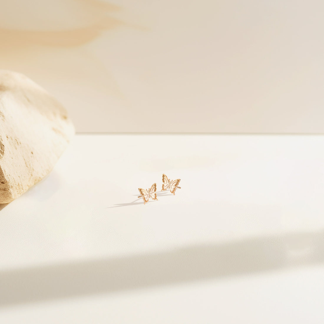 Butterfly Two-tone Stud Earrings