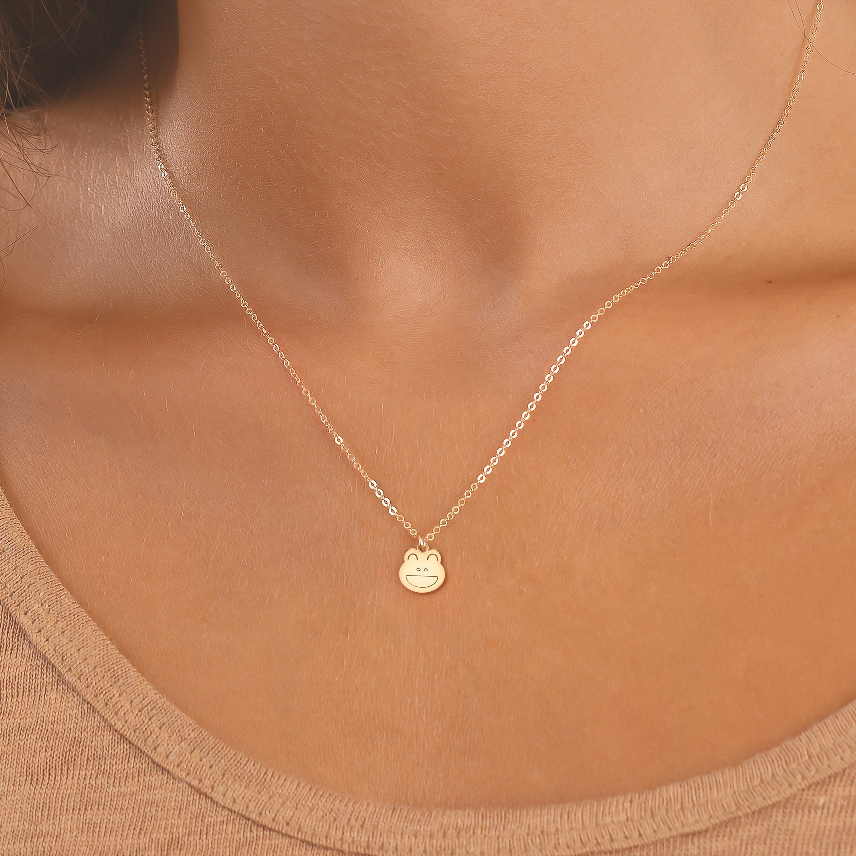Frog Laughing Pendant Necklace