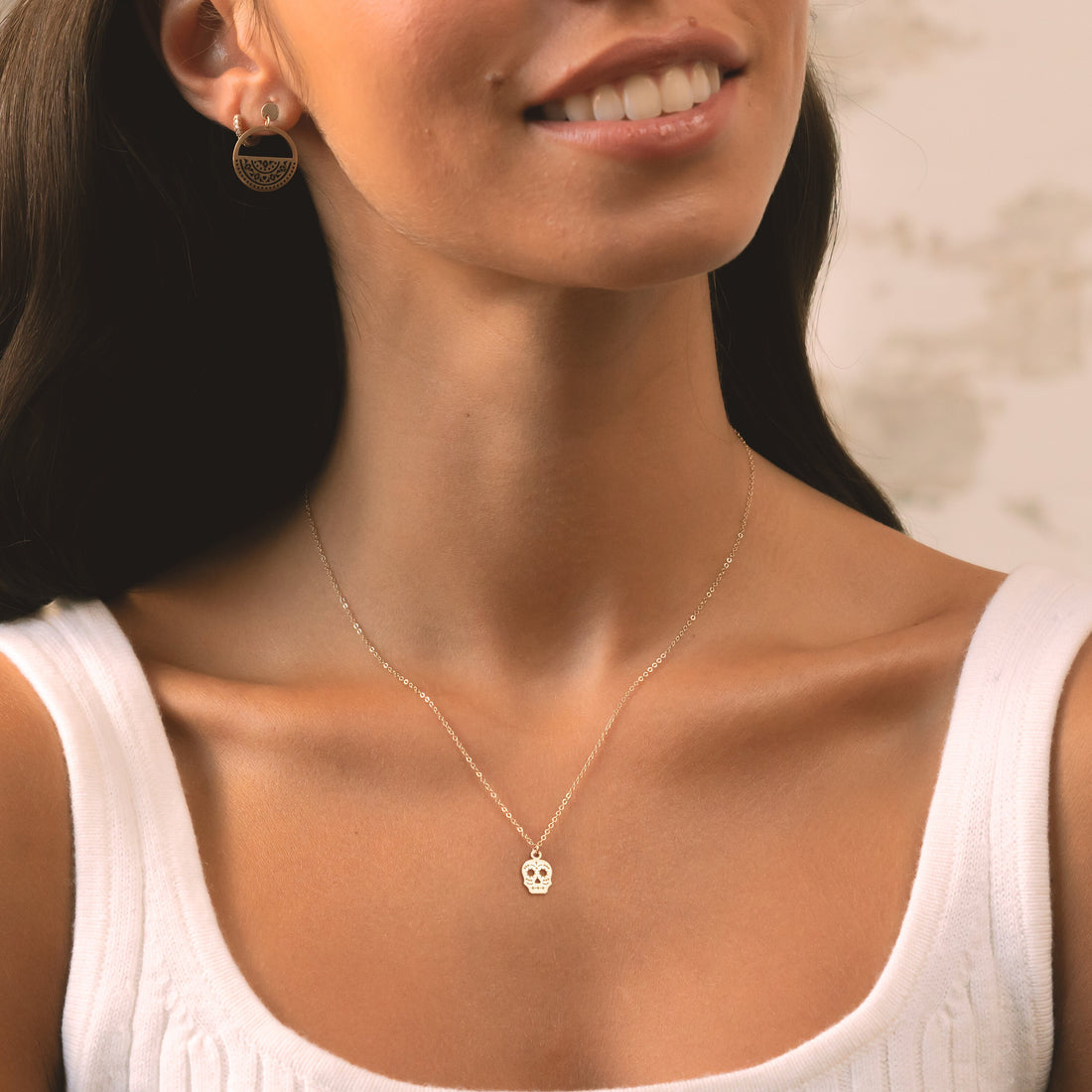Sugar Skull Pendant Necklace