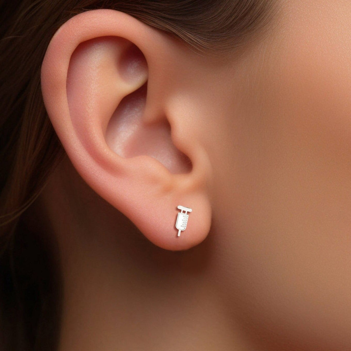 Syringe Stud Earrings