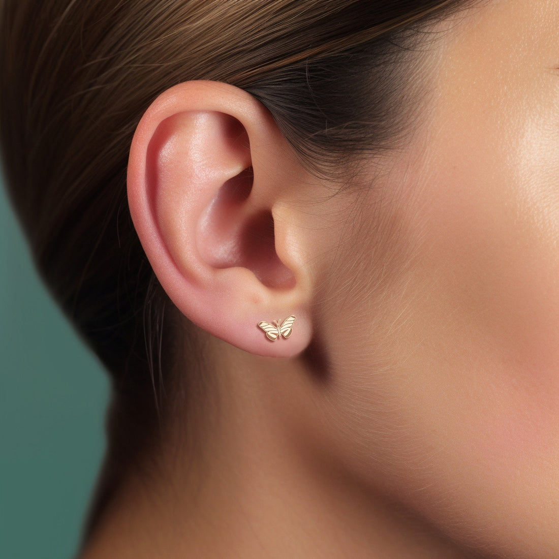 Butterfly Moth Stud Earrings