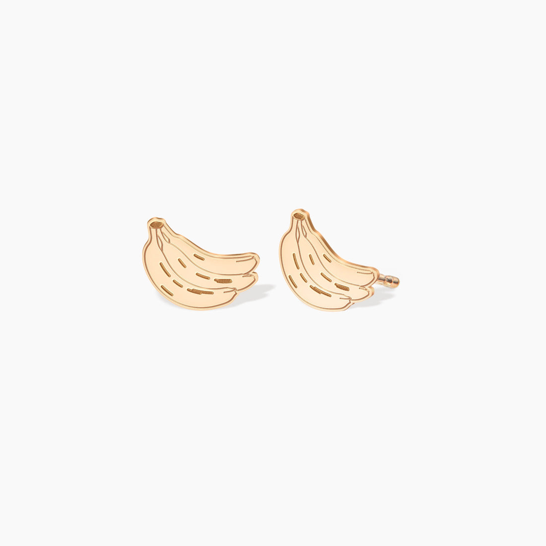 Gold Banana Bunch Stud Earrings
