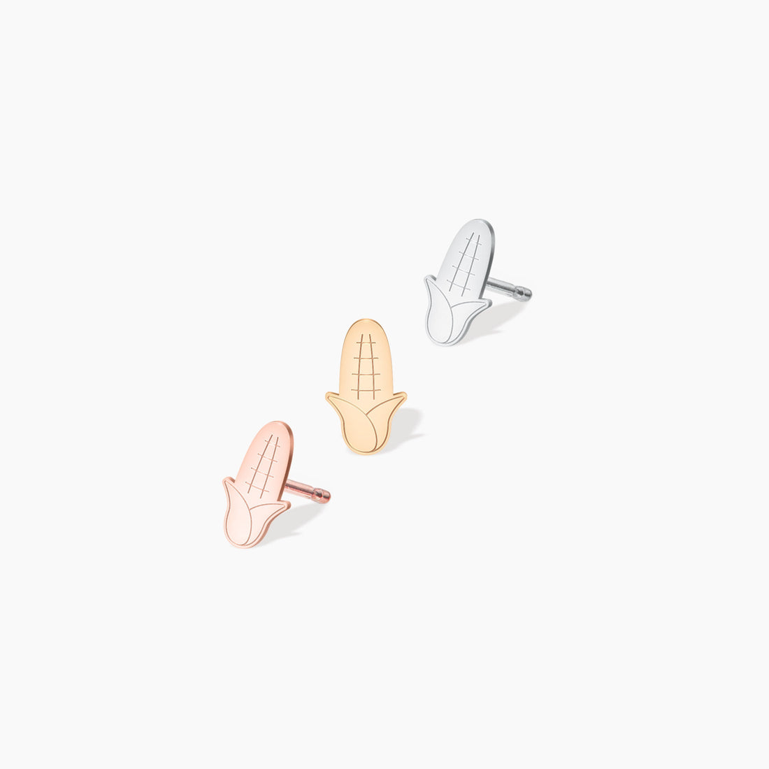 Corn Husk Stud Earrings