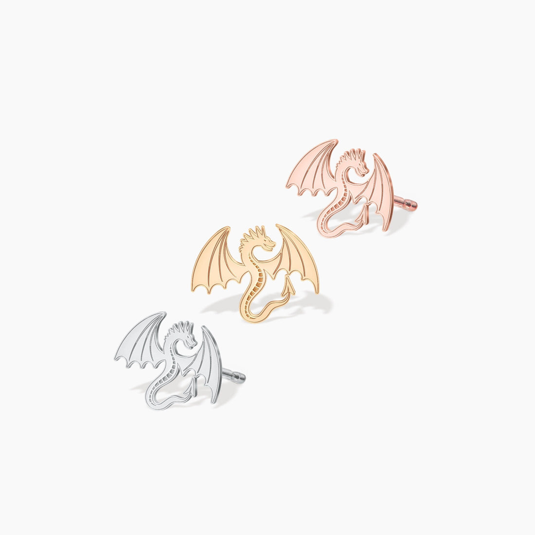 Winged Dragon Stud Earrings