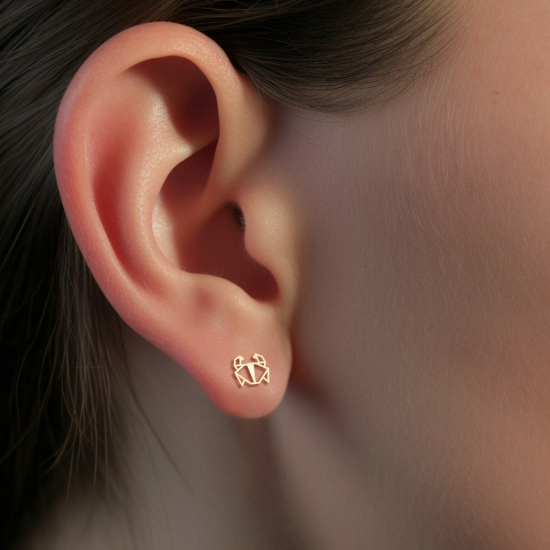 Crab Cutout Stud Earrings