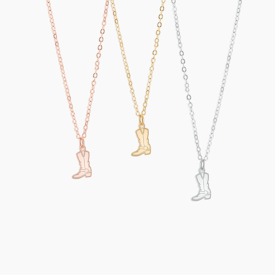 Cowboy Boot Charm Necklace