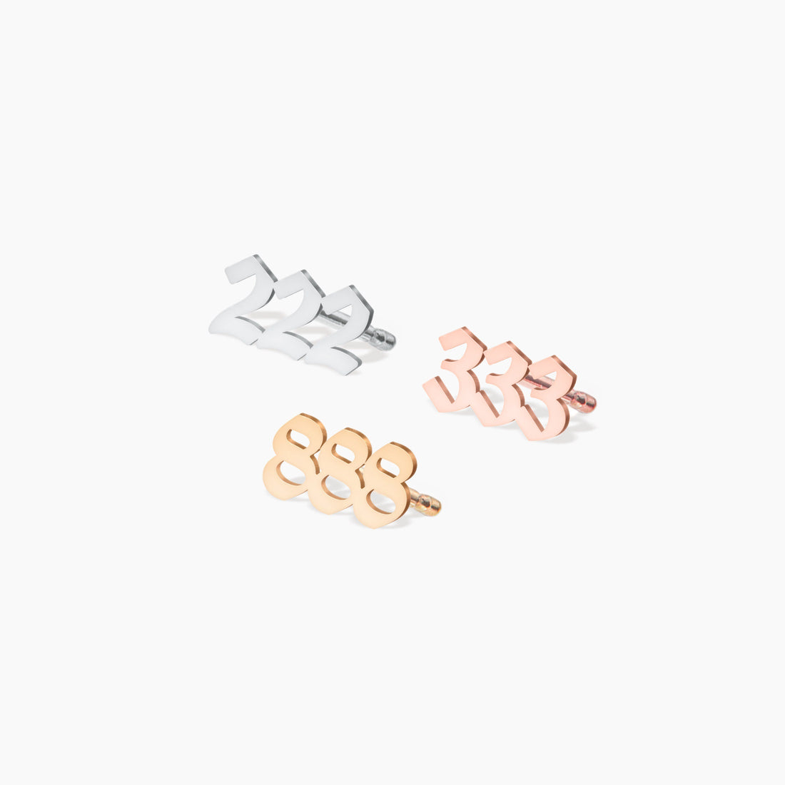 Angel Number Stud Earrings