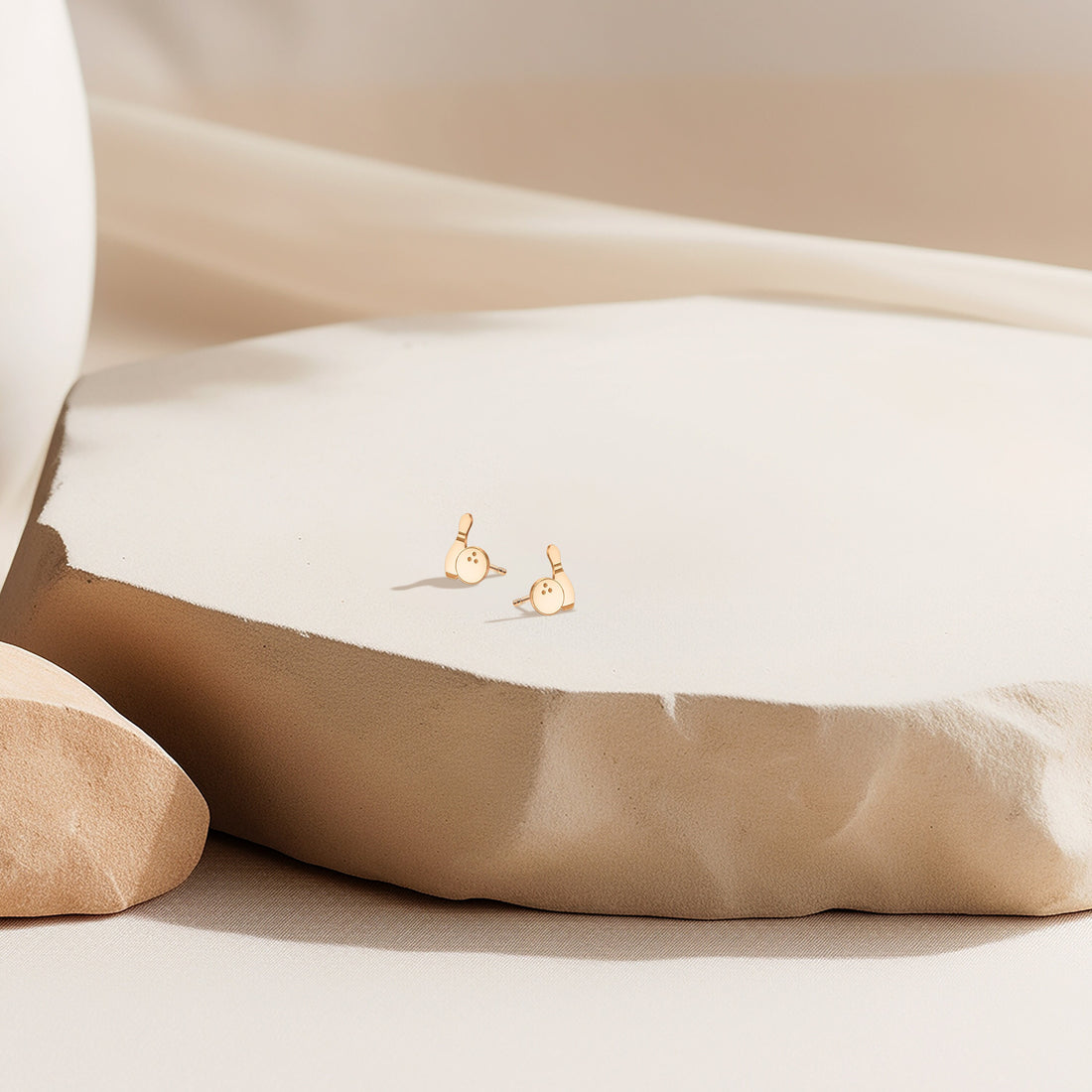 Bowling Pin Ball Stud Earrings