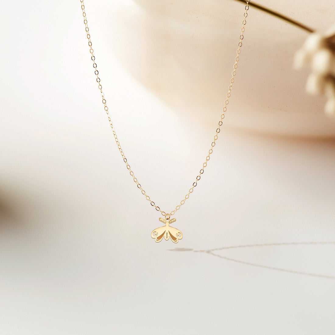 Moth Pendant Necklace