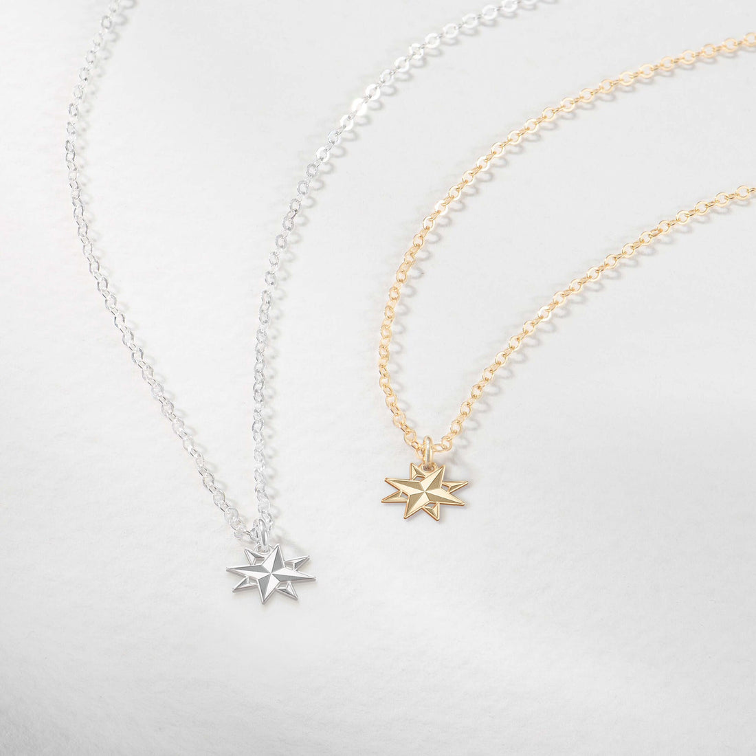 Compass Star Charm Necklace