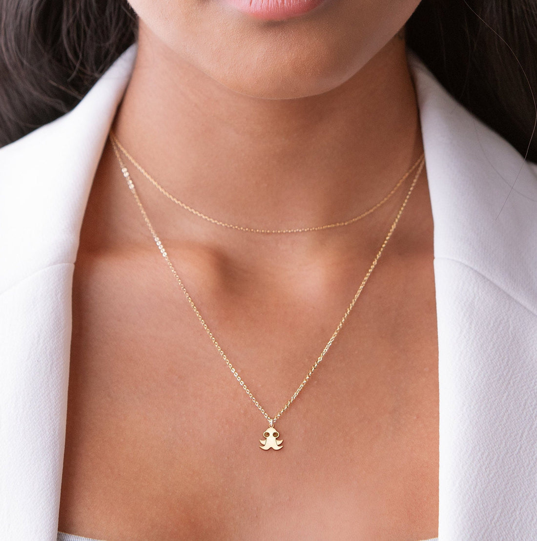 Little Octopus Cable Pendant Necklace