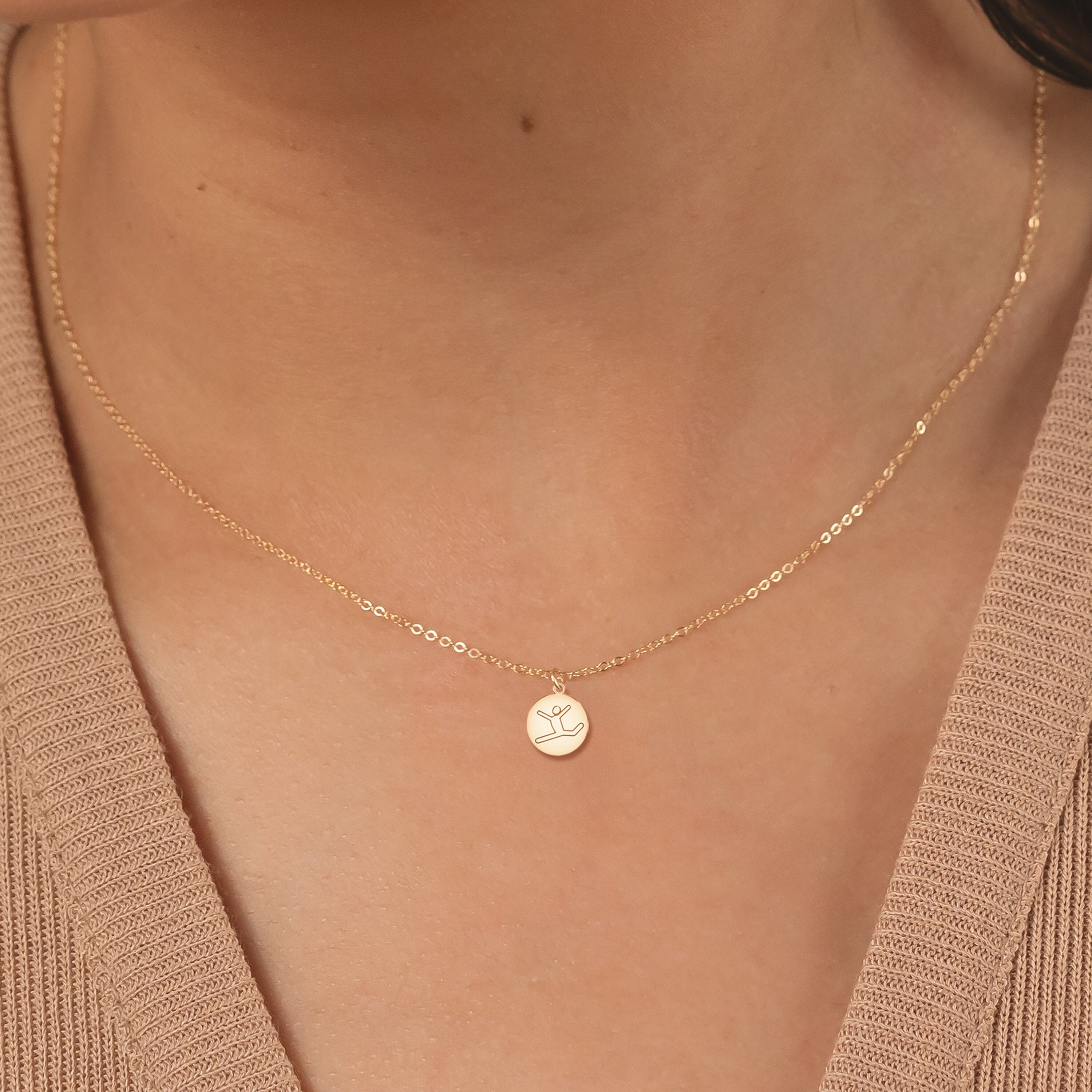 Gymnast Pendant Necklace