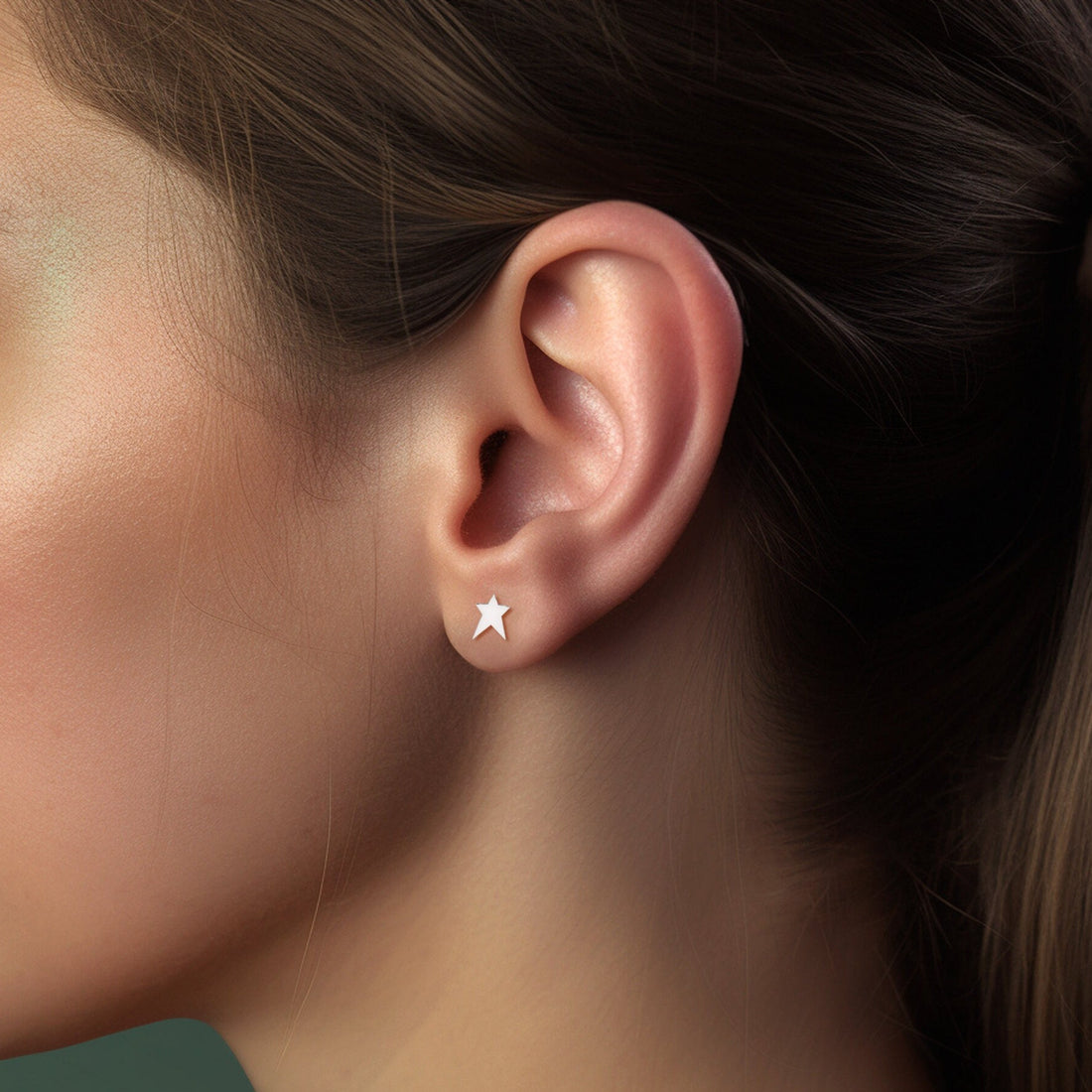 Star Charm Stud Earrings