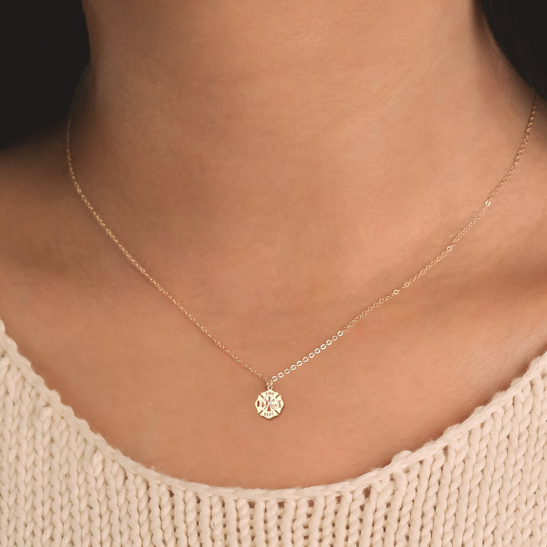 Fire Department Badge Necklace