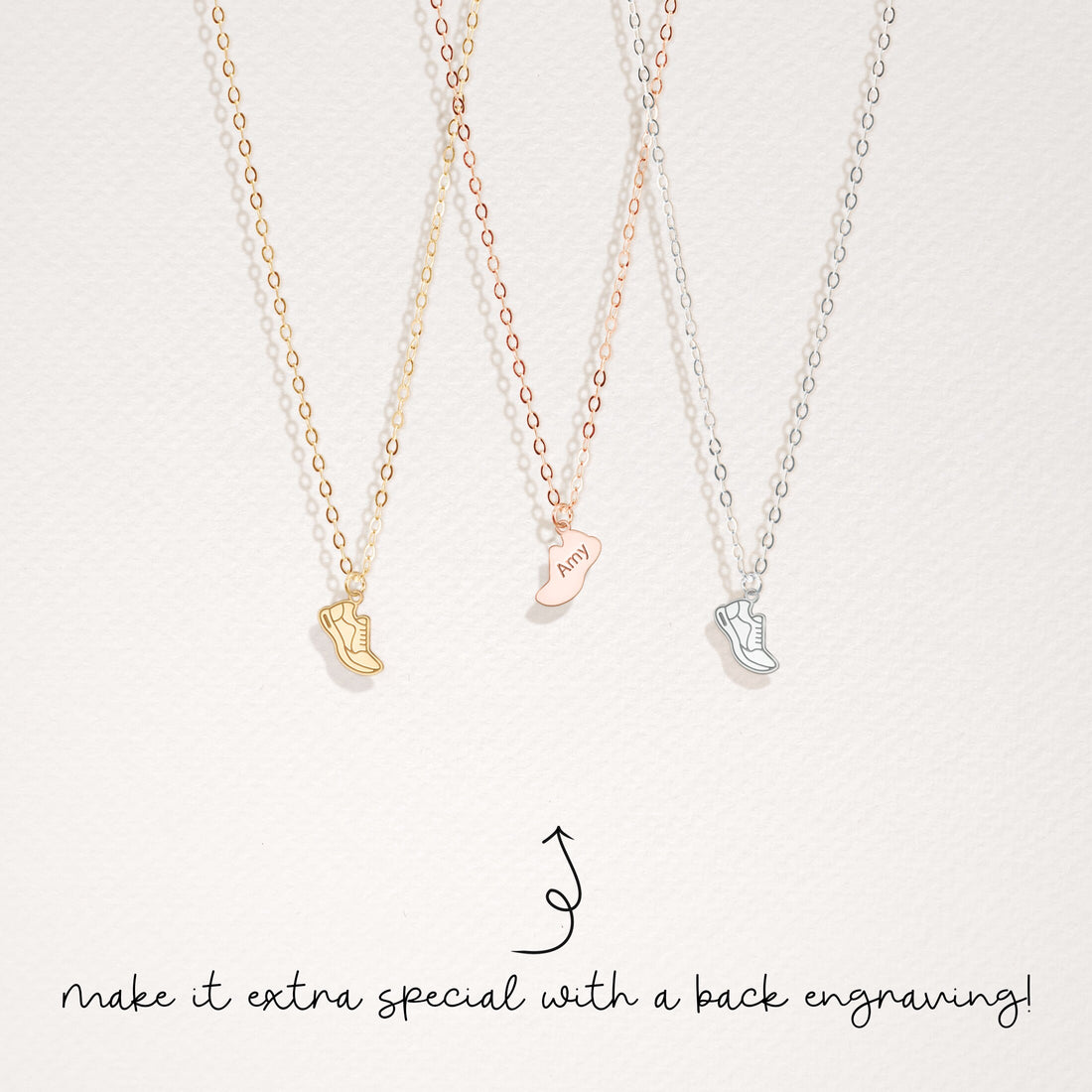 Running Shoe Pendant Necklace