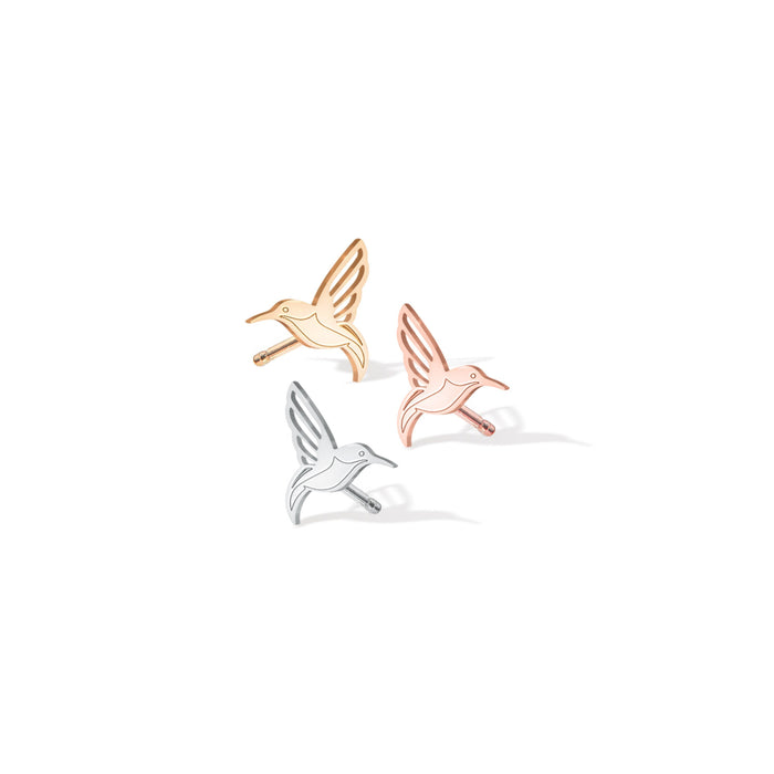 Hummingbird Wings Cutout Stud Earrings