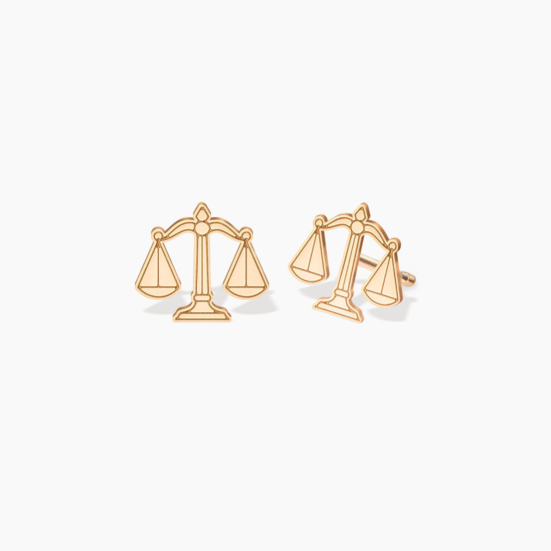 Libra Zodiac Stud Earrings
