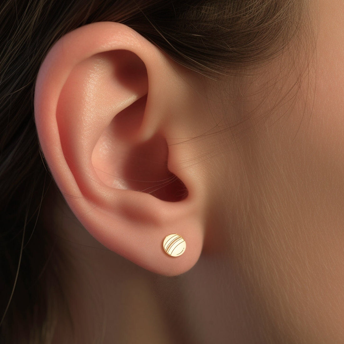 Cricket Ball Stud Earrings