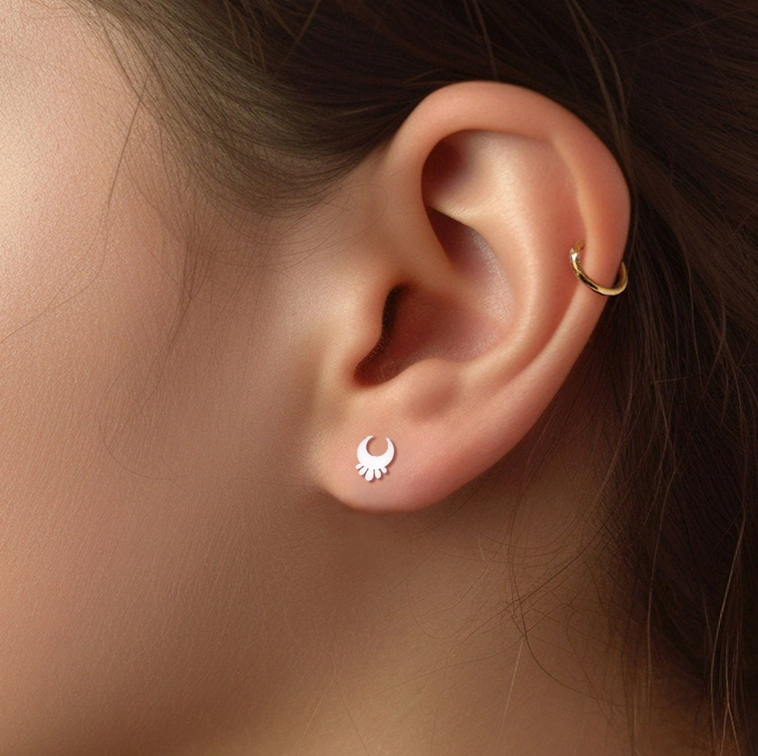 Moon Earrings Dainty