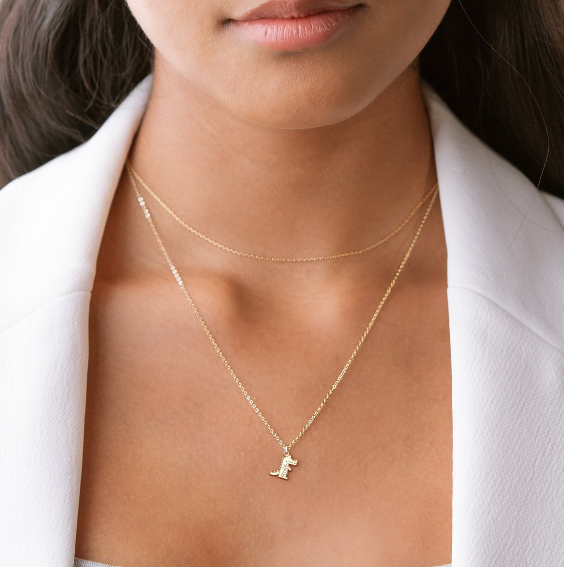 Crocodile Standing Charm Necklace