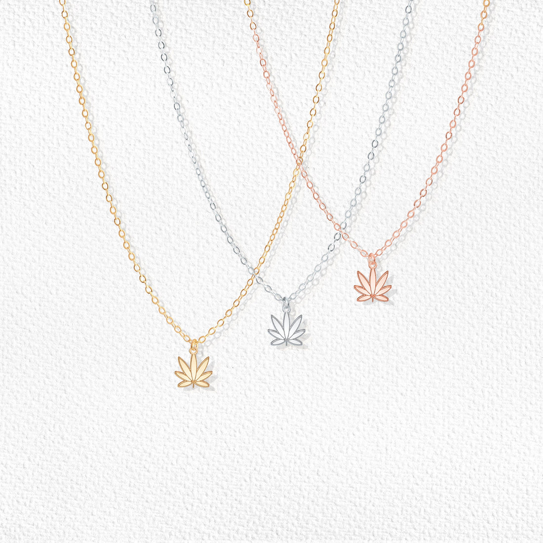 Hemp Leaf Pendant Necklace