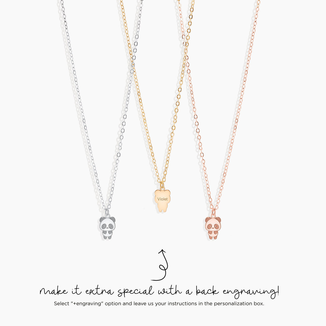 Cute Panda Pendant Necklace