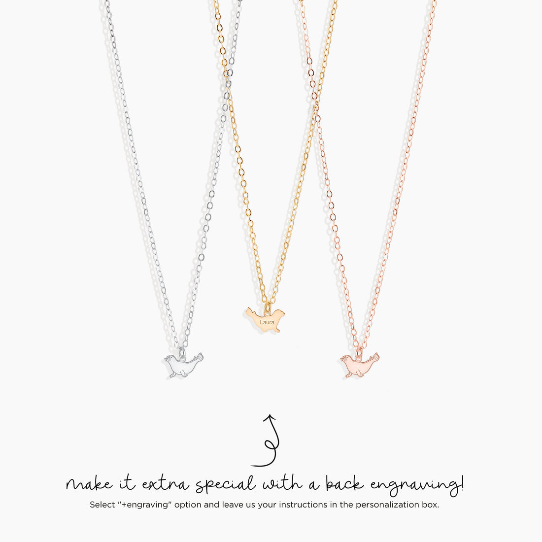 Seal Charm Pendant Necklace
