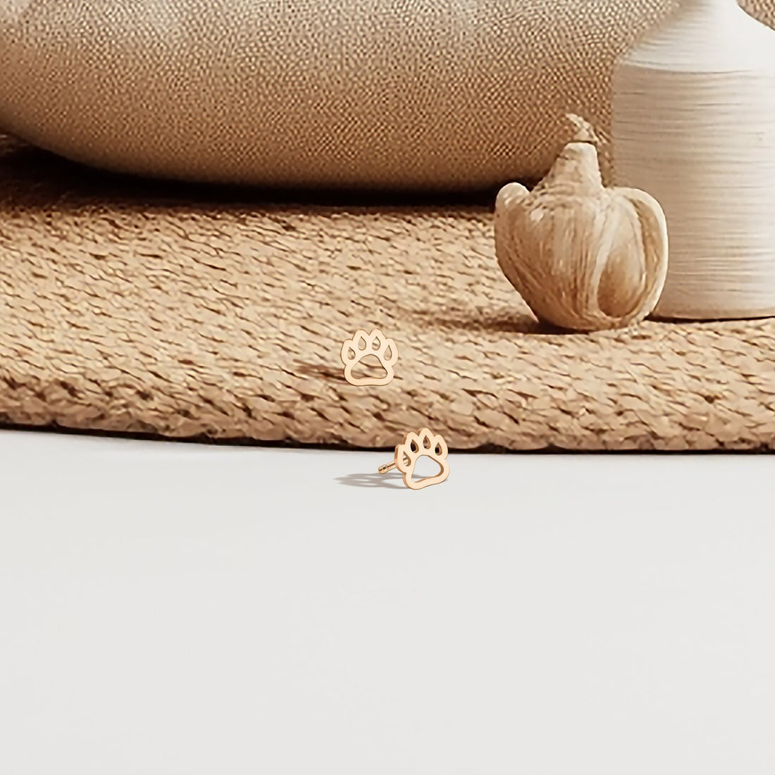 Paw Print Studs