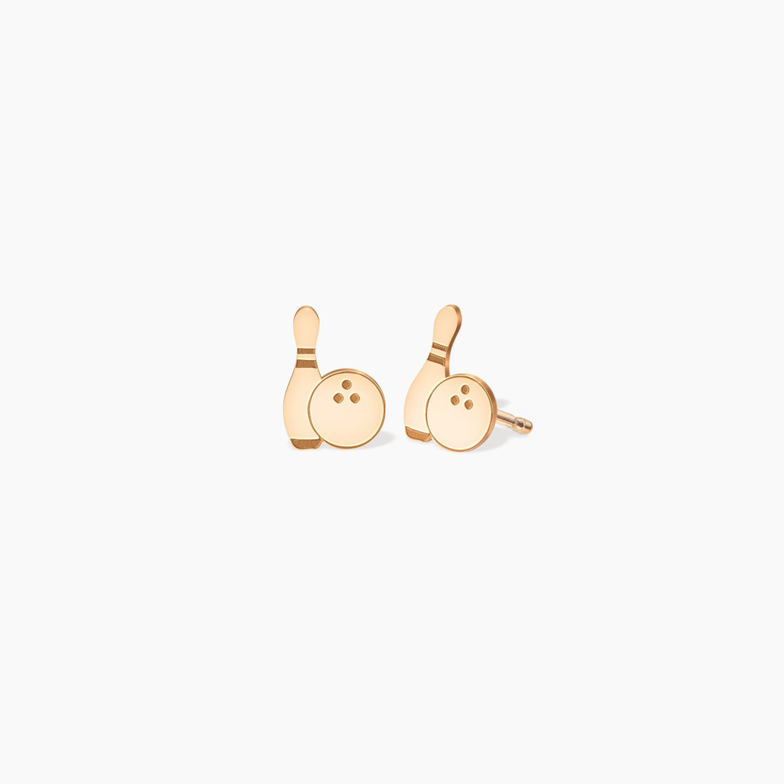Bowling Pin Ball Stud Earrings
