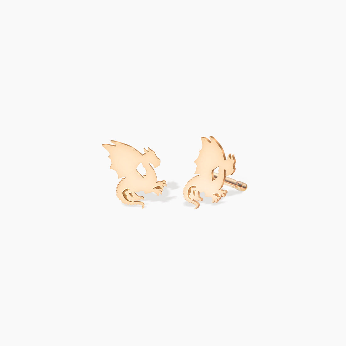 Dragon Charm Stud Earrings