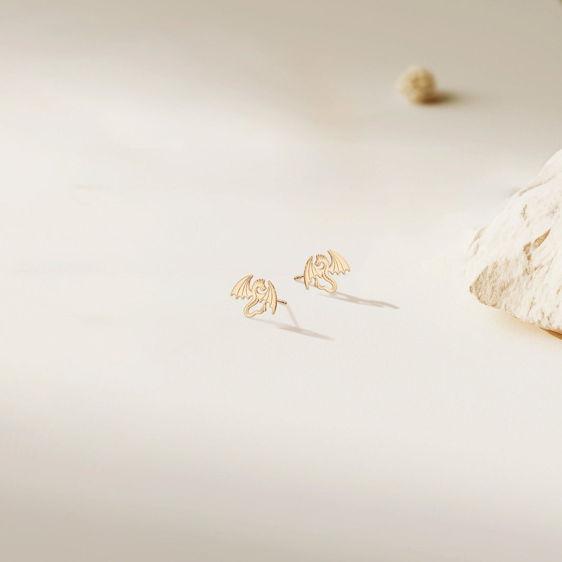 Winged Dragon Stud Earrings