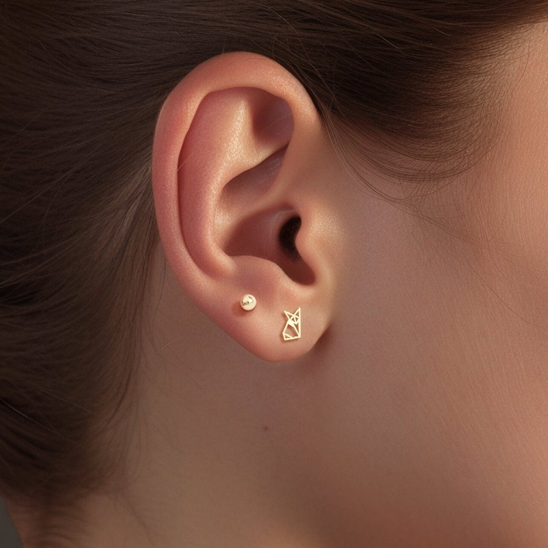 Fox Cutout Stud Earrings
