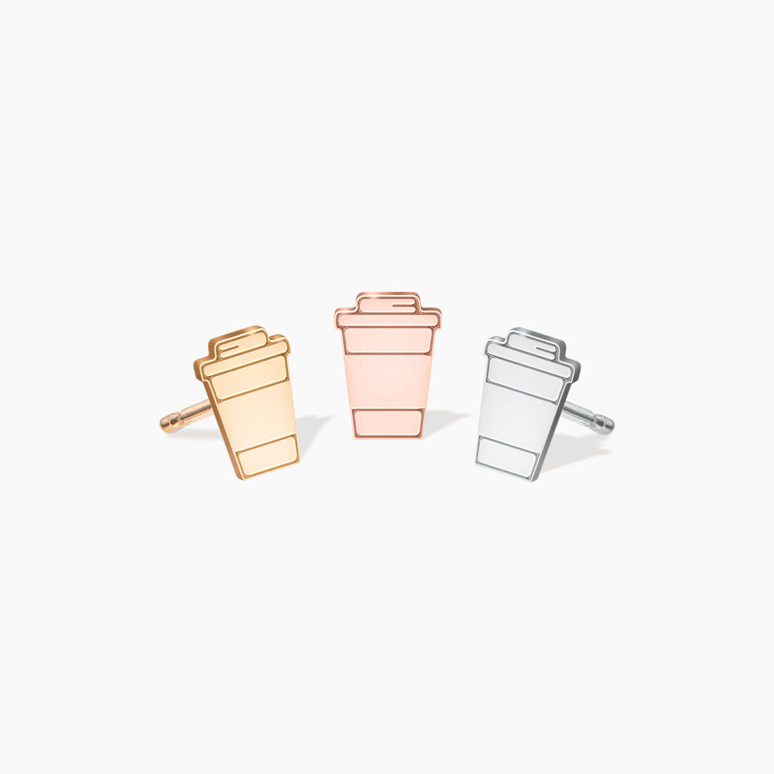 Coffee Cup Stud Earrings