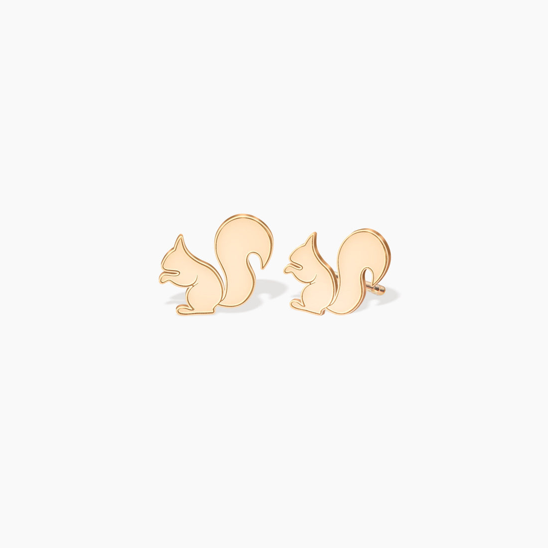 Squirrel Stud Earrings 14K