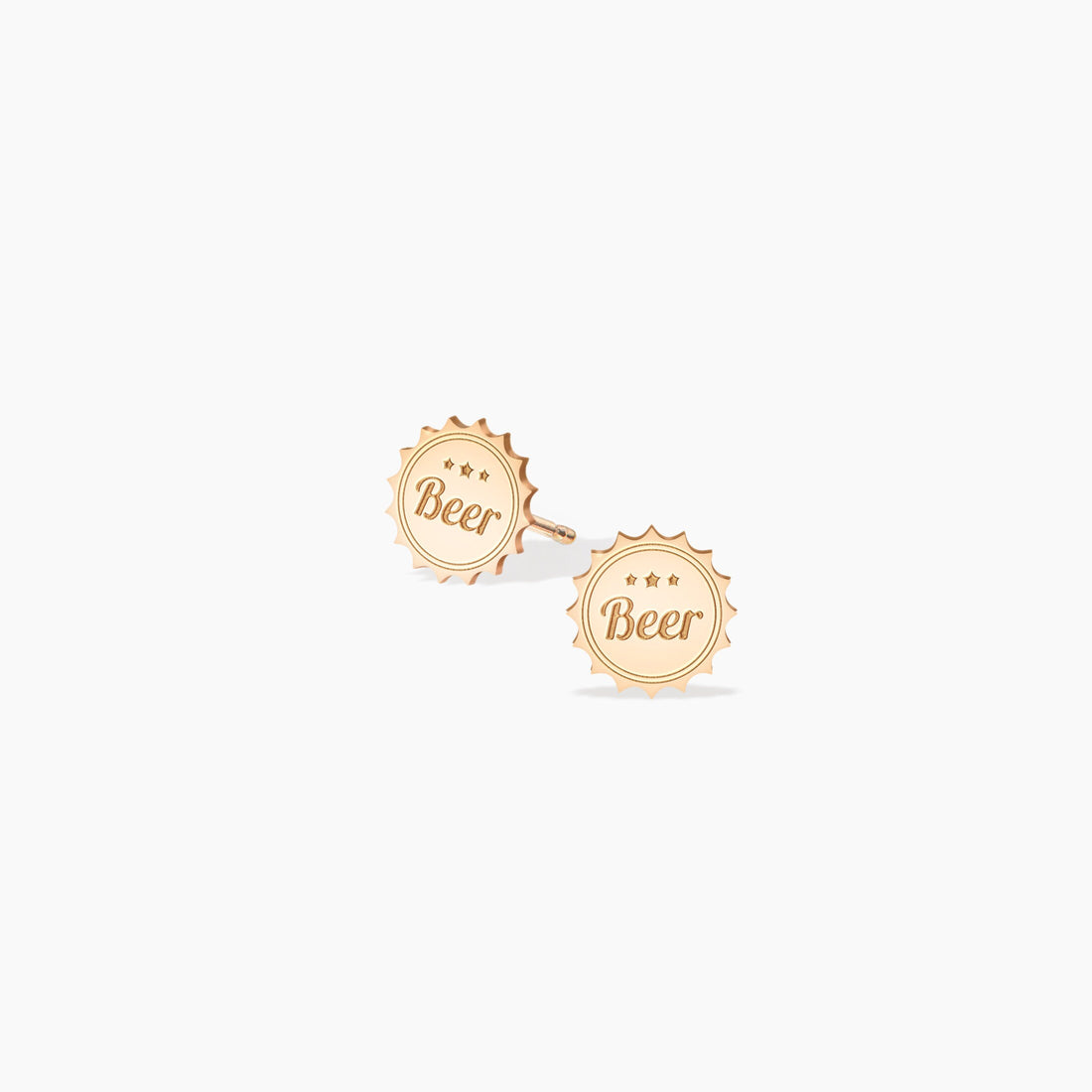 Beer Mug Charm Stud Earrings