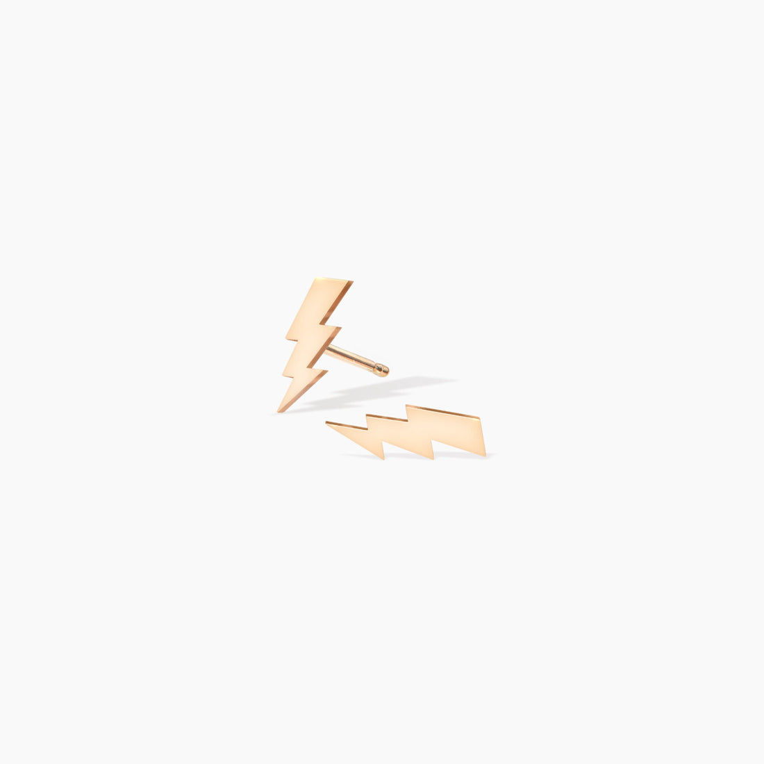 Lightning Bolt Thunderbolt Charm Stud Earrings