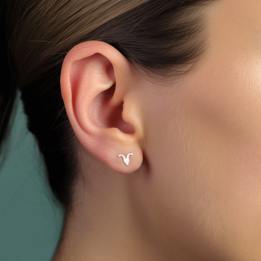 Capricorn Goat Stud Earrings
