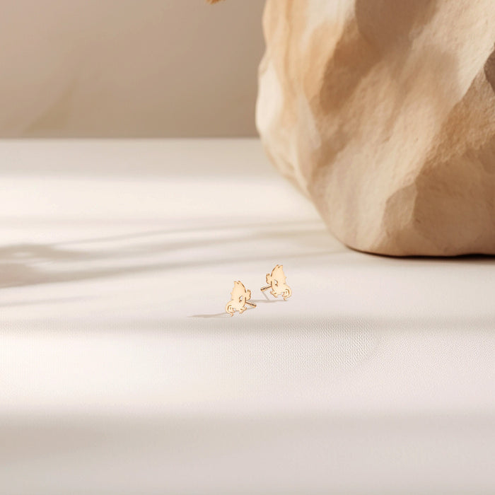 Dragon Charm Stud Earrings