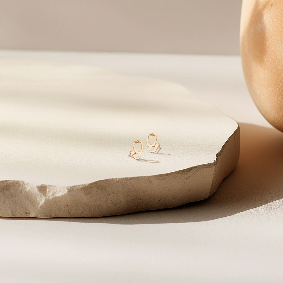 Stethoscope Outline Stud Earrings
