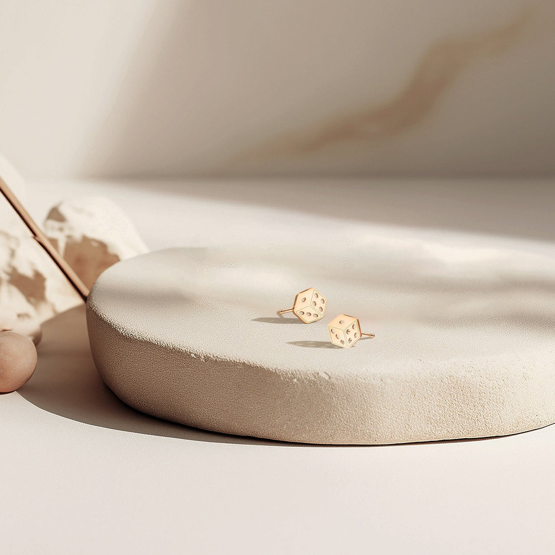 Dice Earring Sterling