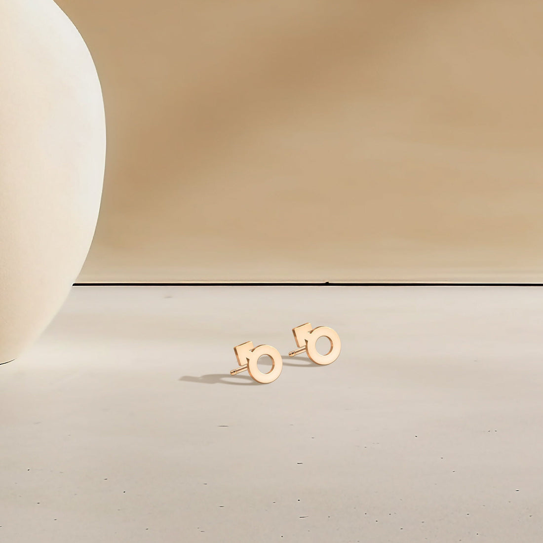 Male Symbol Stud Earrings