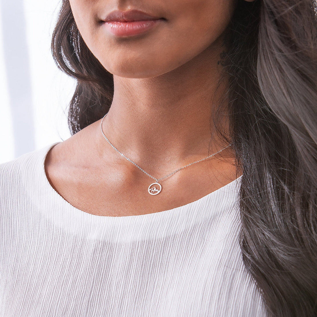 Mountain Pendant Necklace