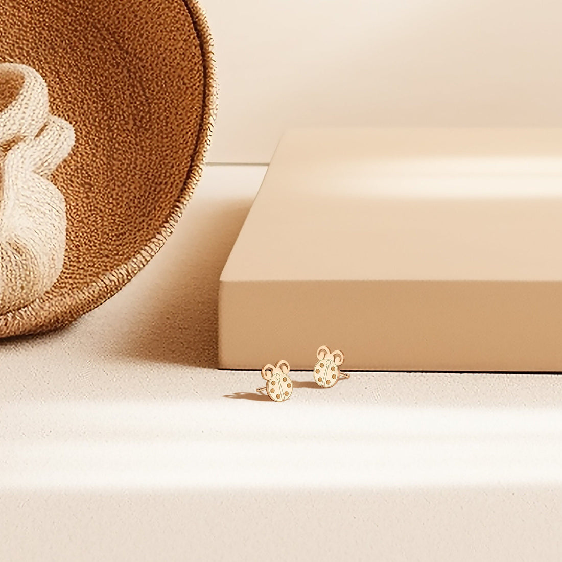 Ladybug 14K Stud Earrings