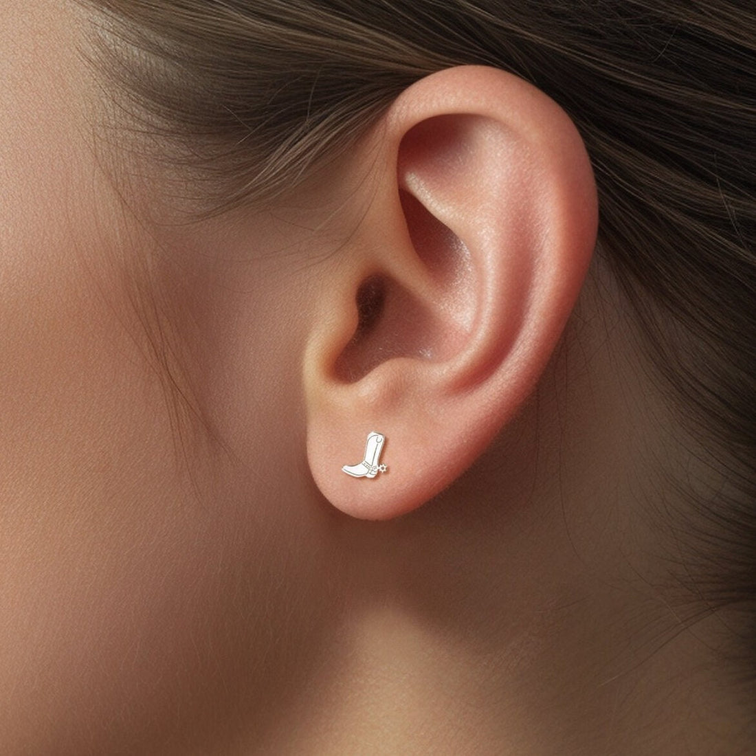 Cowboy Boot Stud Earrings