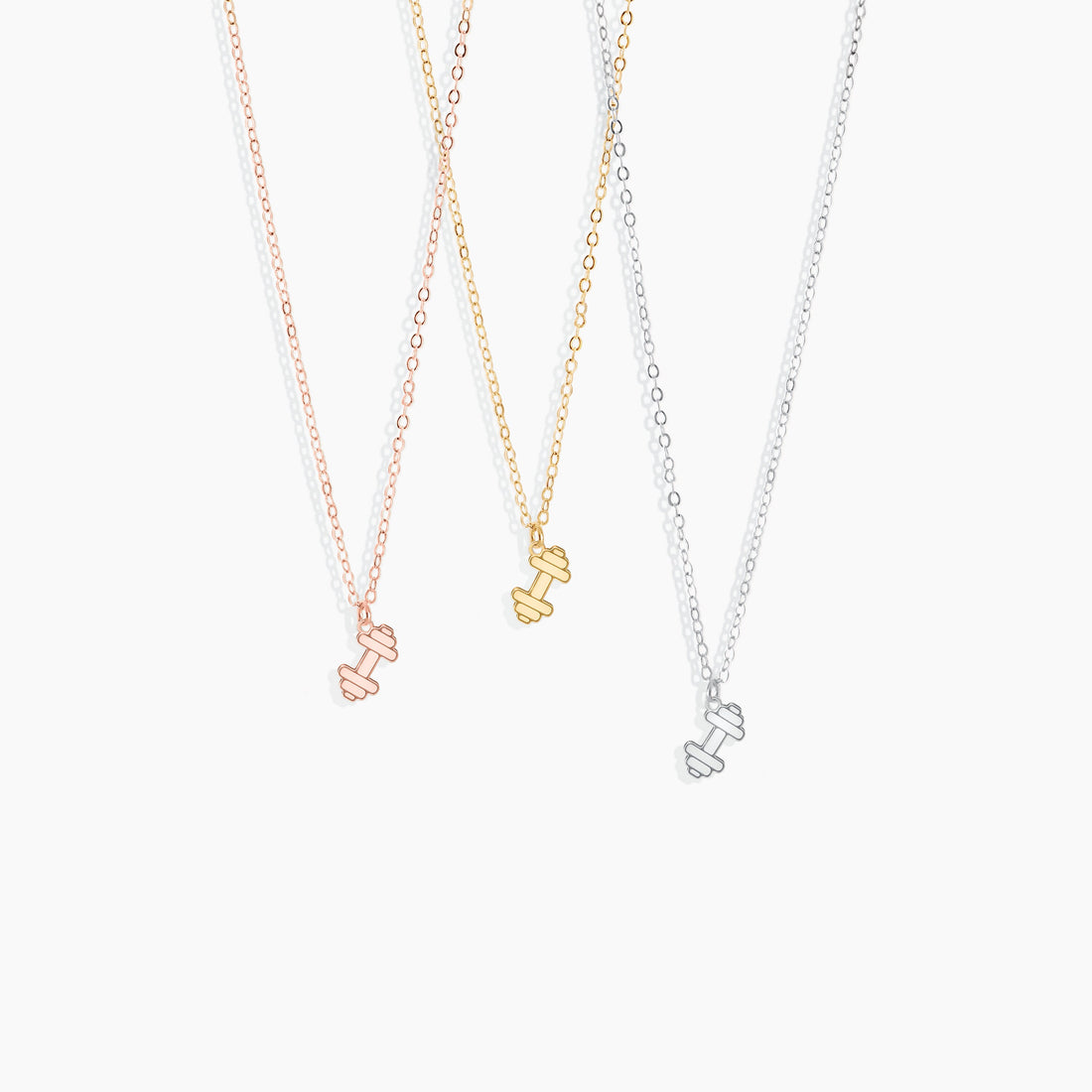Gold Dumbbell Necklace