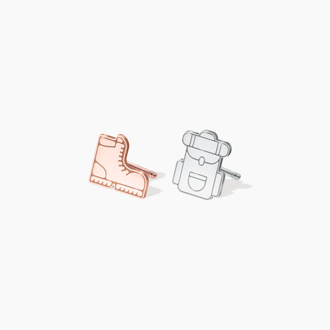 Hiking Boot Backpack Stud Earrings